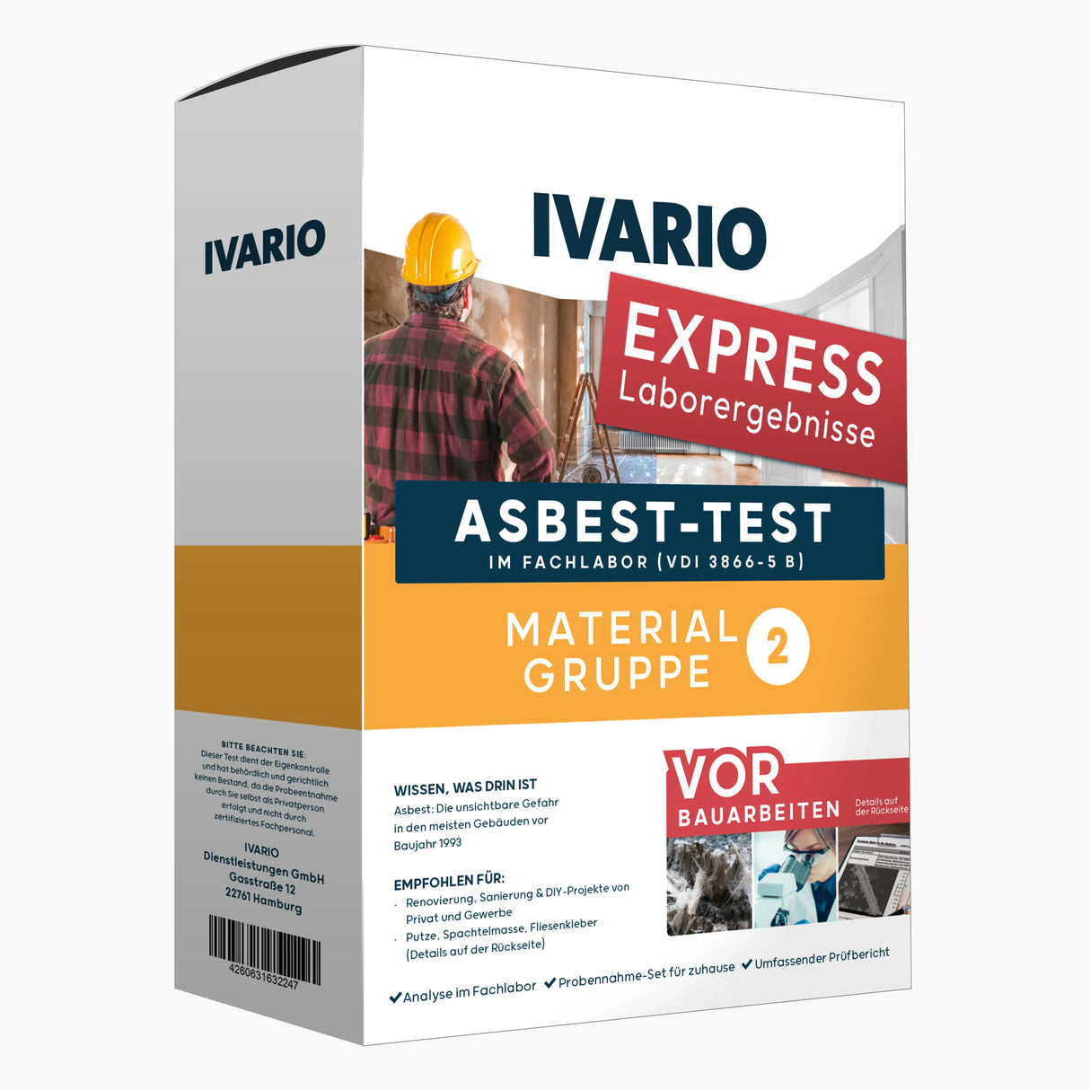 Asbest-Test von IVARIO Produktshot