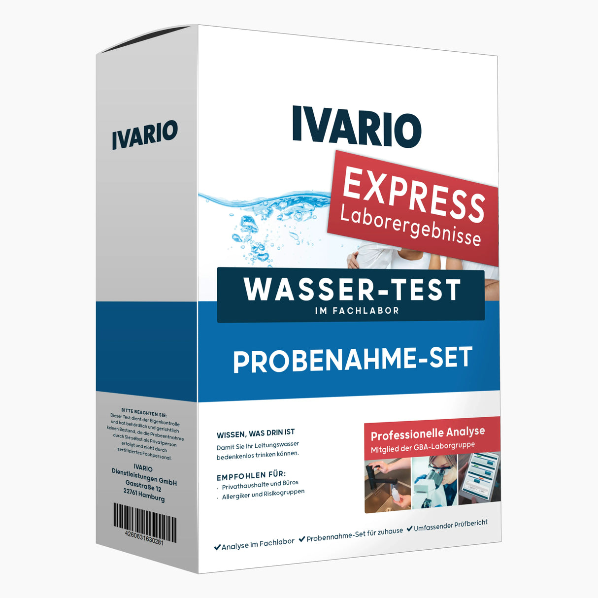 IVARIO Basis Kontrollprobe: Wasseranalyse zur Nachkontrolle