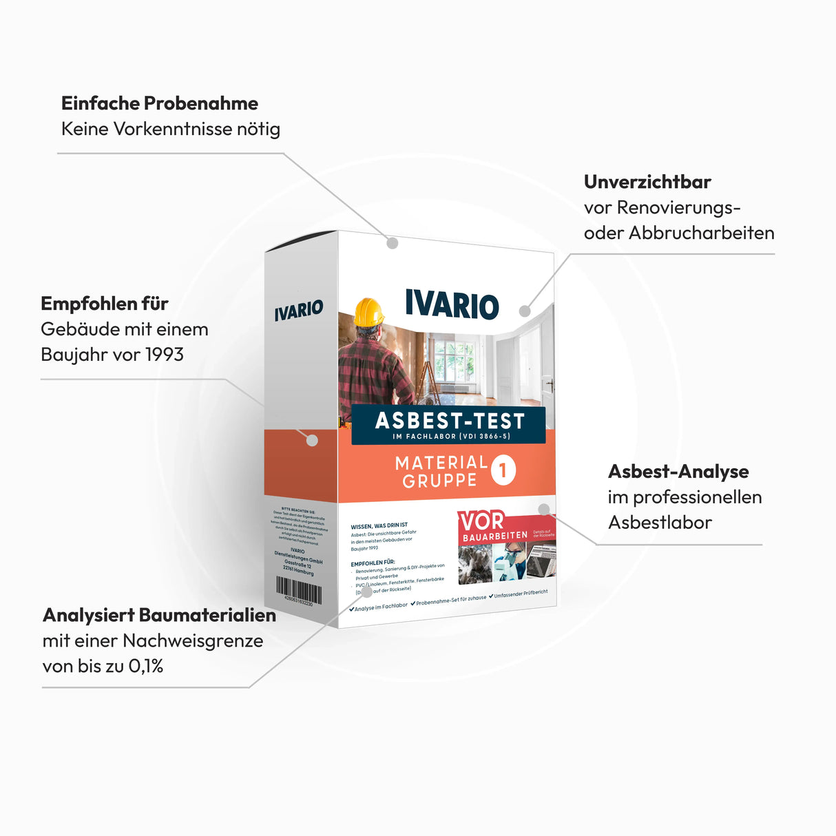 Asbest-Test Materialgruppe 1