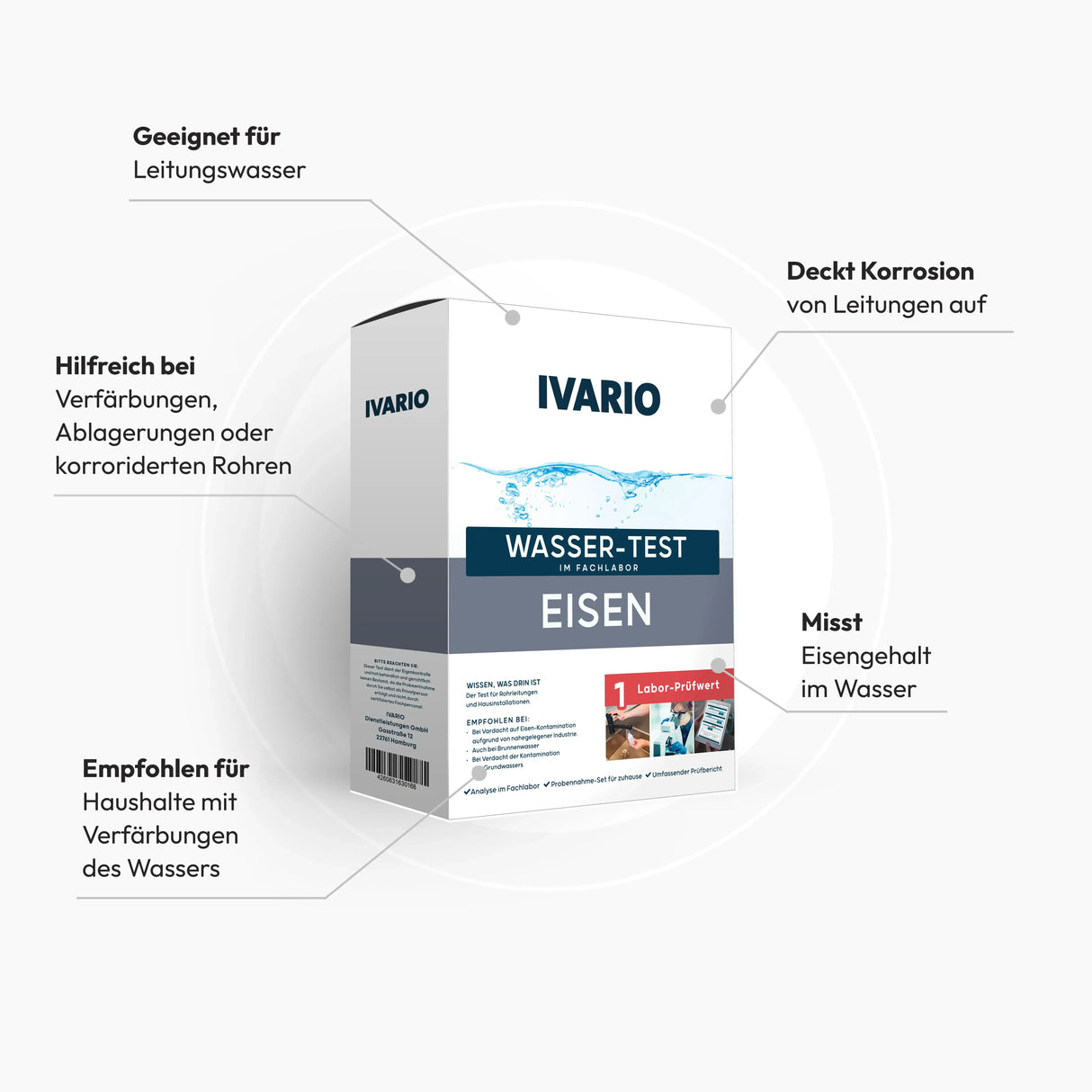 Eisen-Wassertest von IVARIO