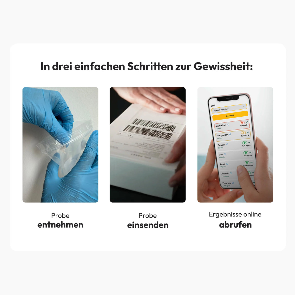 Asbest-Test Materialgruppe 1