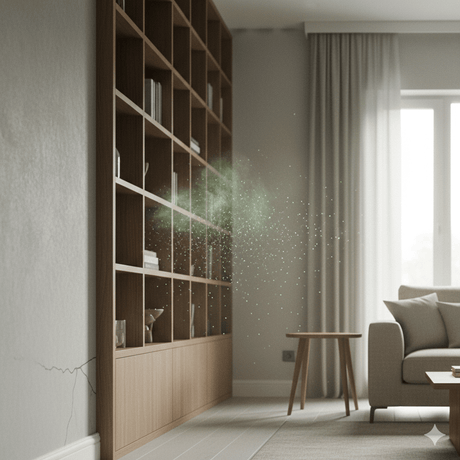 Unsichtbarer Schimmel in Wohnzimmer