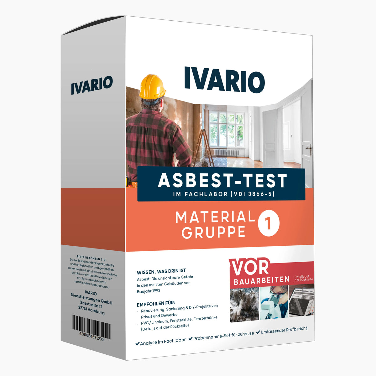 Asbest Testkit 0,001% inkl. Protect+ Kit Asbest Testkit 0,001% inkl. Protect+ Kit