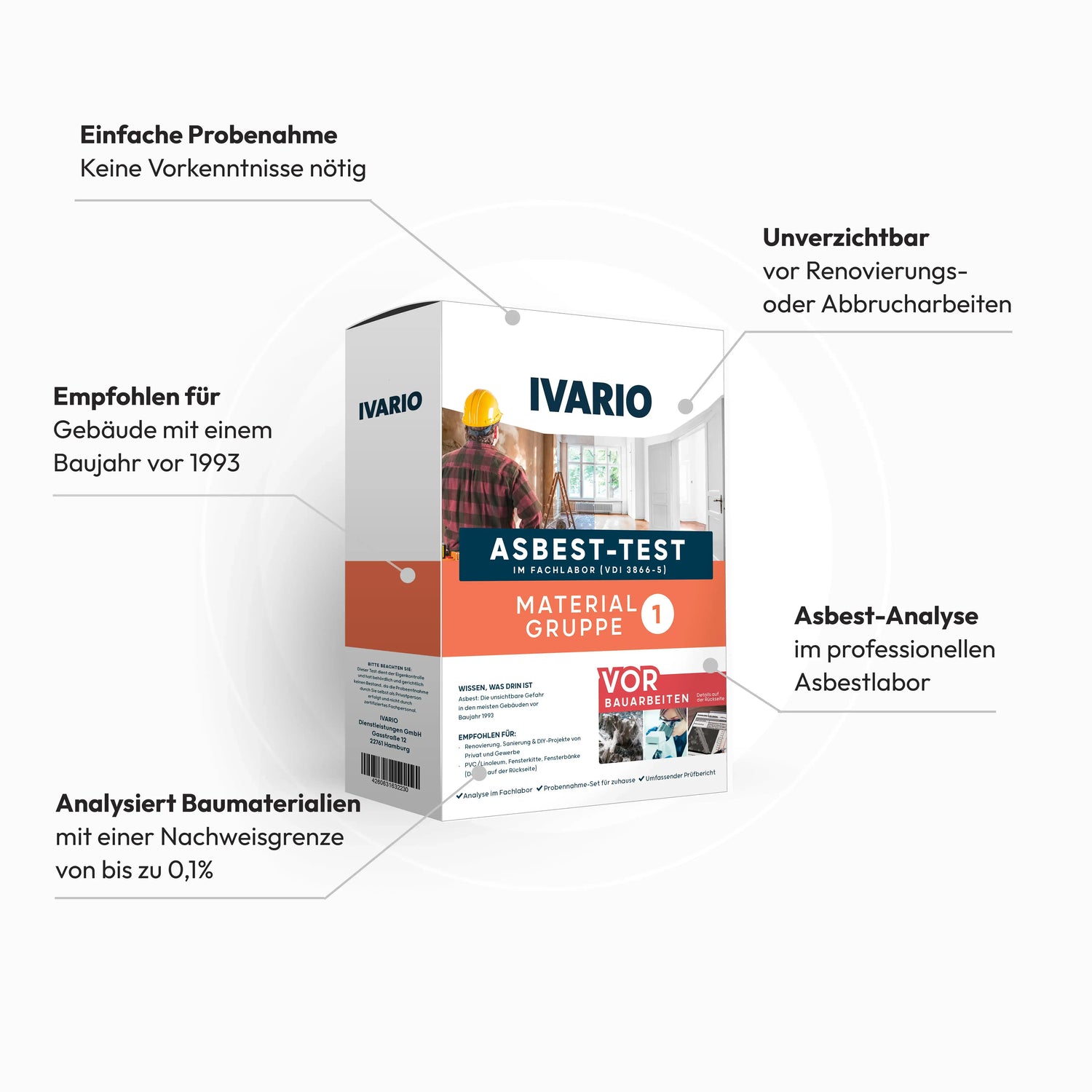 Asbest-Test Materialgruppe 1