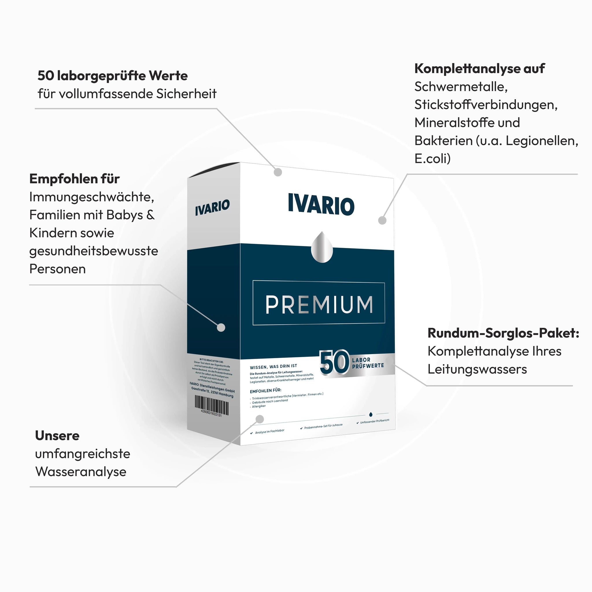 Wasseranalyse PREMIUM (Bundle Test) von IVARIO