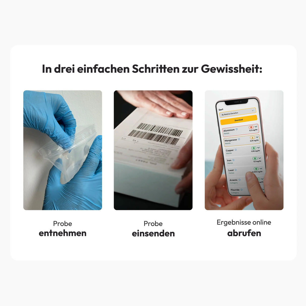 Asbest-Test Materialgruppe 2