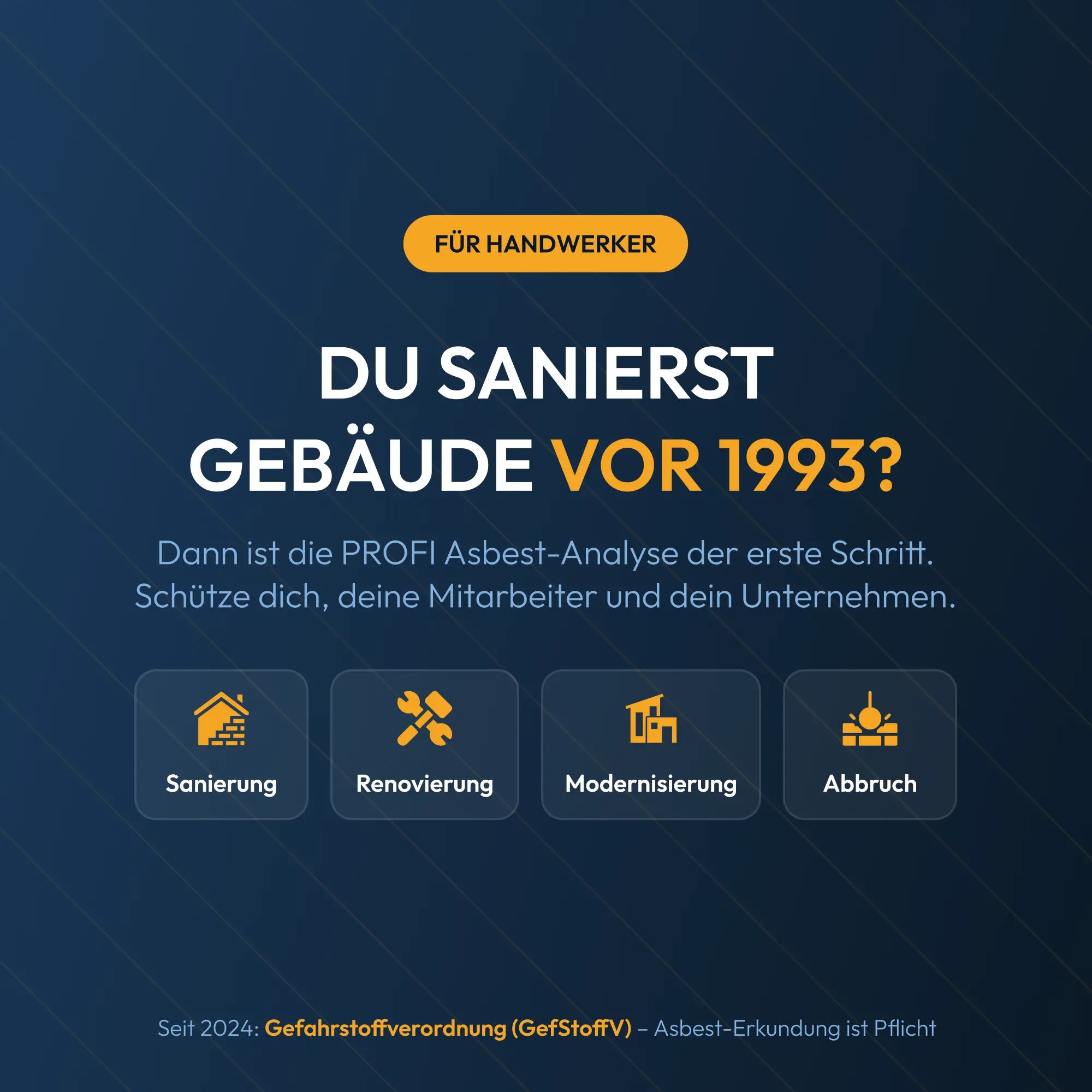 PROFI Asbest-Analyse Materialgruppe 1